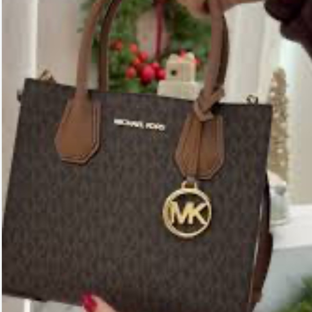 Michael Kors Dark Brown and Tan Tote - NWT